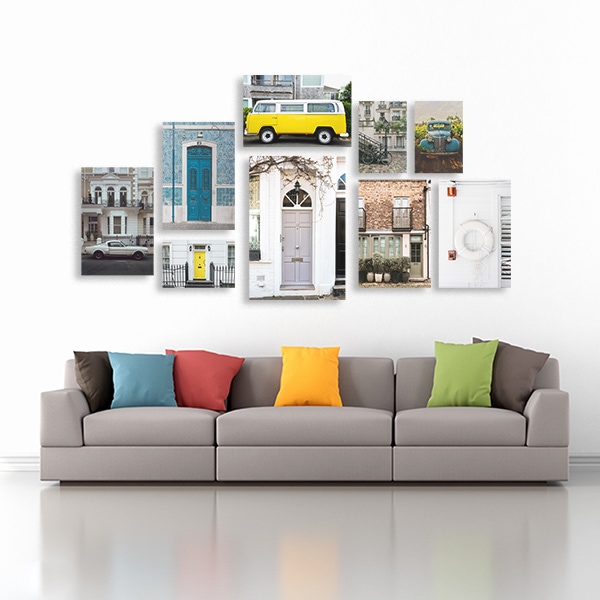 Bộ 9 Tranh Trang Trí "My House" - W388 - Tranh Ép Gỗ MDF