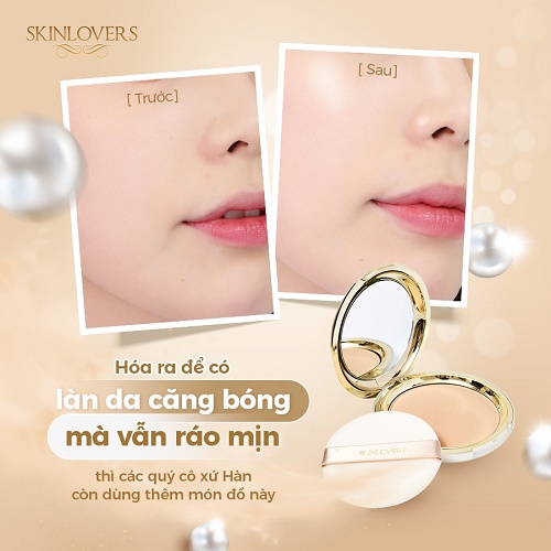 Phấn Trang Điểm Ngọc Trai Eveline Skinlovers Blooming Powder Pact (22g) 