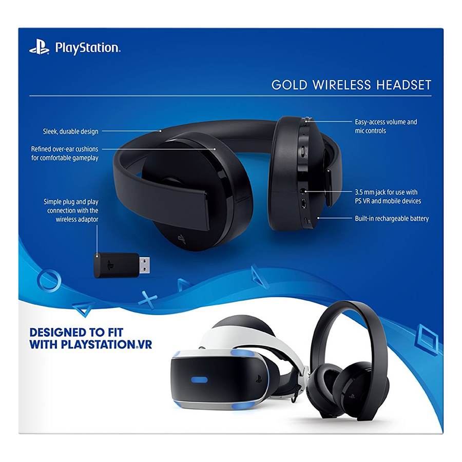 Tai Nghe Playstation Sony PS4 Gold Wireless - Hàng Chính Hãng