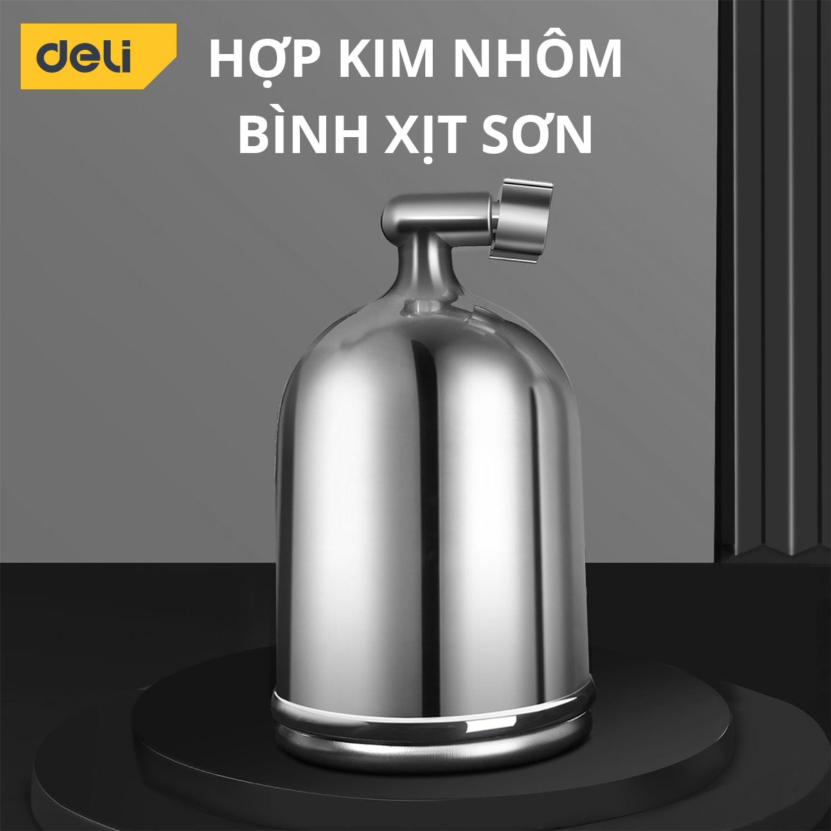 Súng Phun Sơn Deli - Chất Liệu Hợp Kim Nhôm Có Bình xịt Dung Tích 400 - 1000cc - Dùng Sơn Xe Máy, Ôtô, Đồ Gỗ Mỹ Nghệ