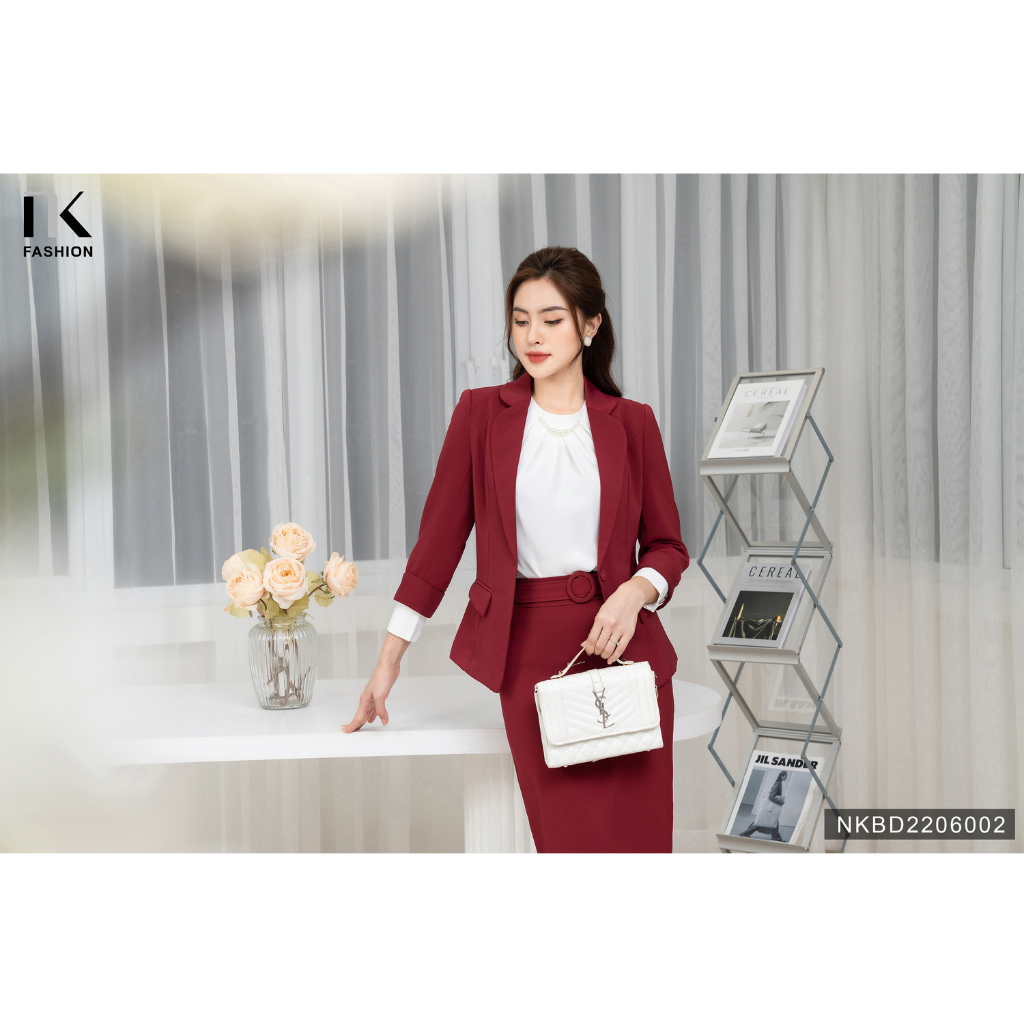 Chân Váy Bút Chì Đai Tròn NK FASHION NKCV2210002 Dài Ngang Gối, Thời Trang Công Sở