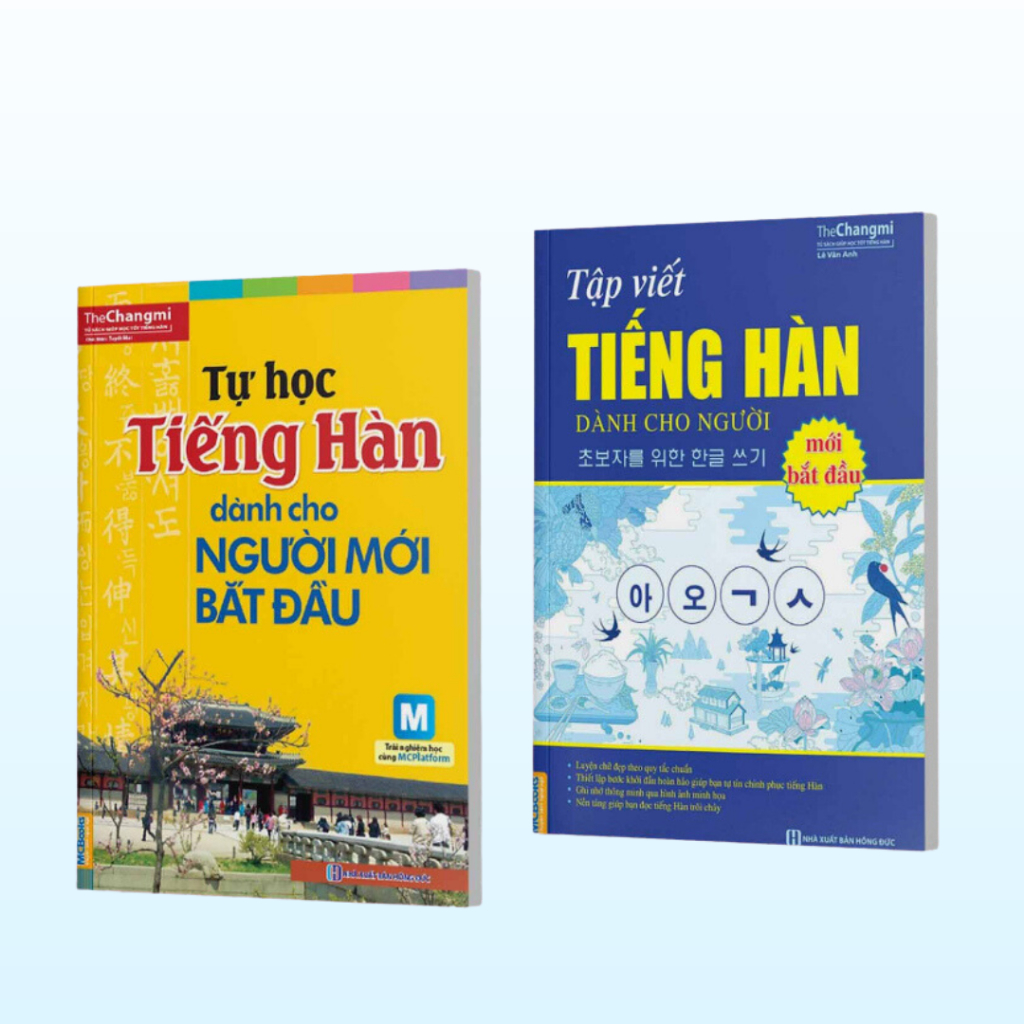 Sách - Combo Tự Học Tiếng Hàn Cho Người Mới Bắt Đầu và Tập Viết Tiếng Hàn (MC)