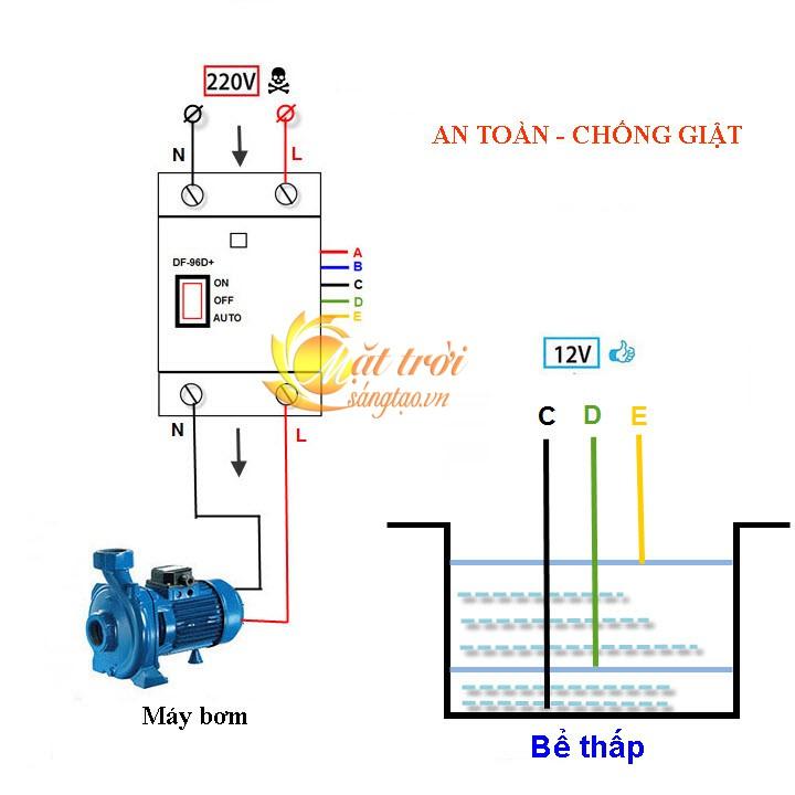 Công tắc cảm biến bơm nước tự động DF-96D+ 20A