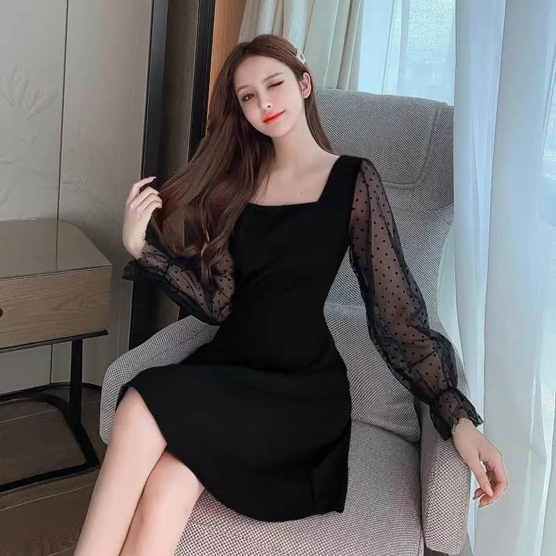 Đầm lưới tay bi Big size