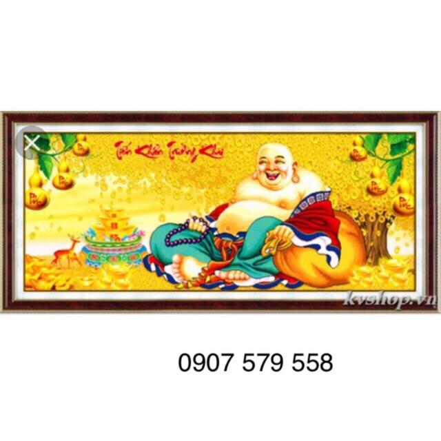 Tranh đính đá phật di lặc 150x65 cm