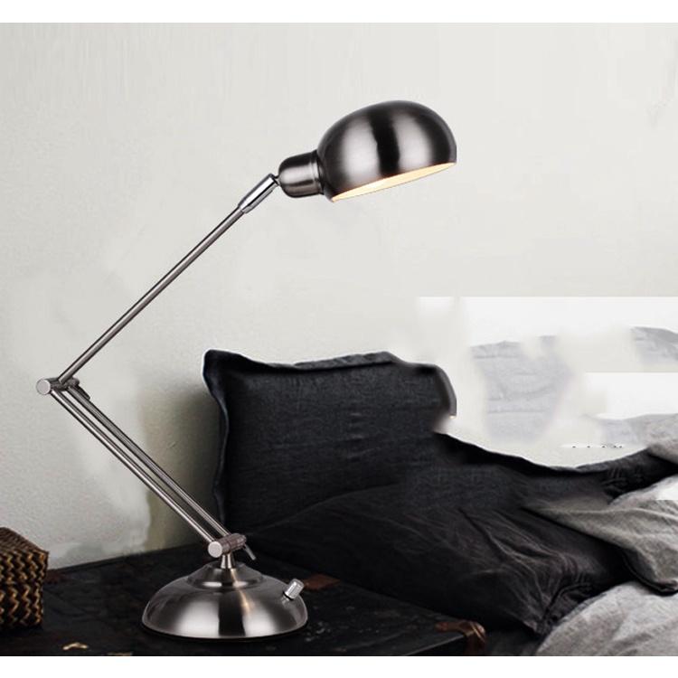 Đèn Làm việc để bàn Kim loại Phong cách Tân cổ điển Bắc Âu, Thân đèn INOX 304 nguyên khối 100%