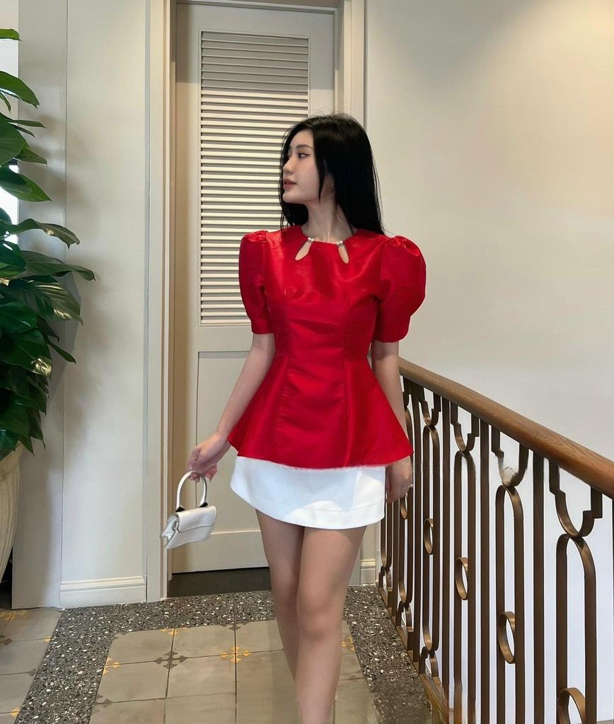 ÁO KHOÉT GIỌT NƯỚC ĐÍNH HẠT  14042