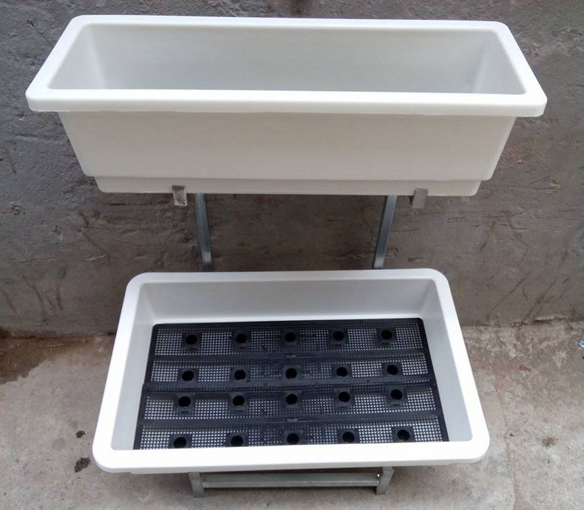 Kệ Trồng Rau 2 tầng chậu đại chậu bé - chưa gồm chậu