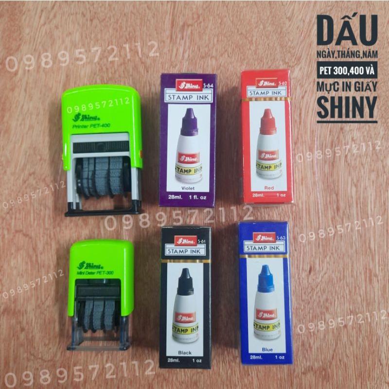 Dấu ngày,tháng năm PET 300,400,mực dấu ,in ni lông shiny