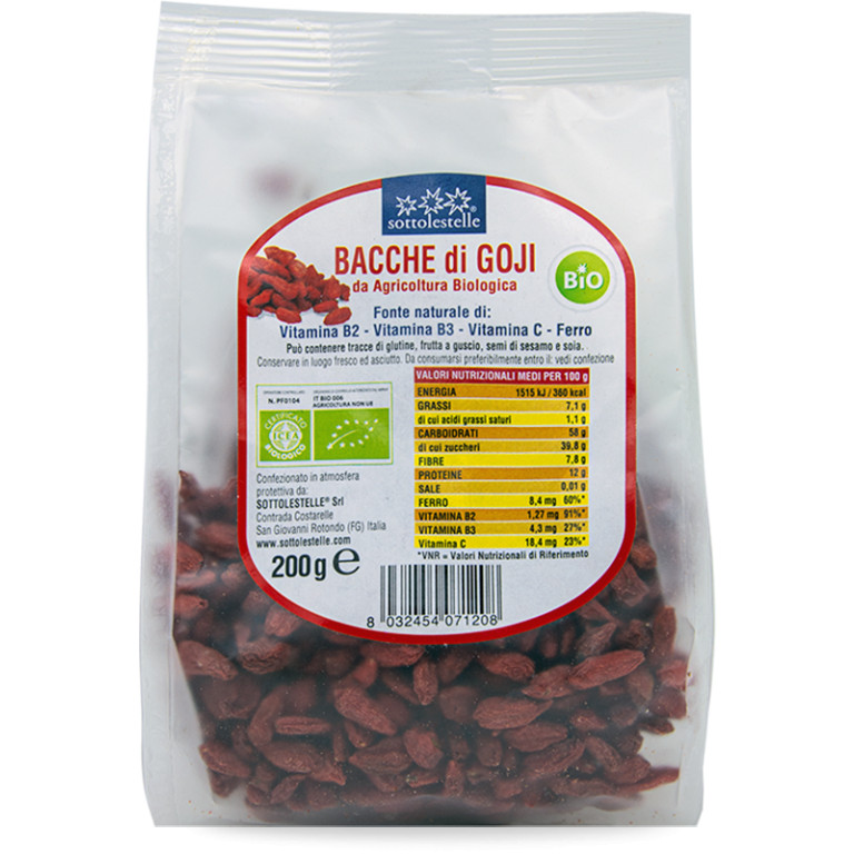 Kỷ tử hữu cơ 200g Sottolestelle Organic Goji Berries