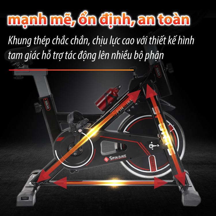 BG Xe đạp tập thể thao đa năng trong nhà Model S500 WHITE SPINING BIKE mới(hàng nhập khẩu)