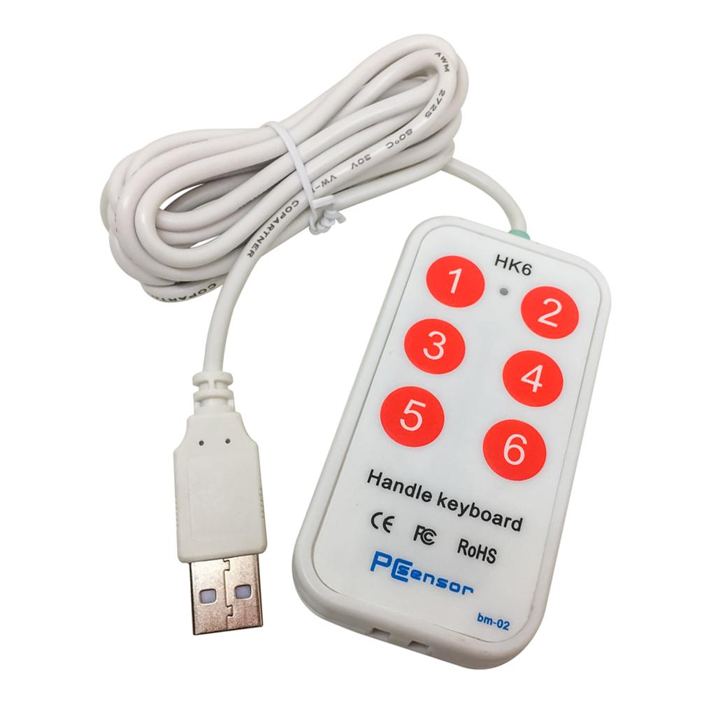 USB Handleheld Bàn Phím Bàn Phím 6 Phím Bấm Công Tắc Với CD Cho Laptop Chuyên Game Máy Tính Để Bàn