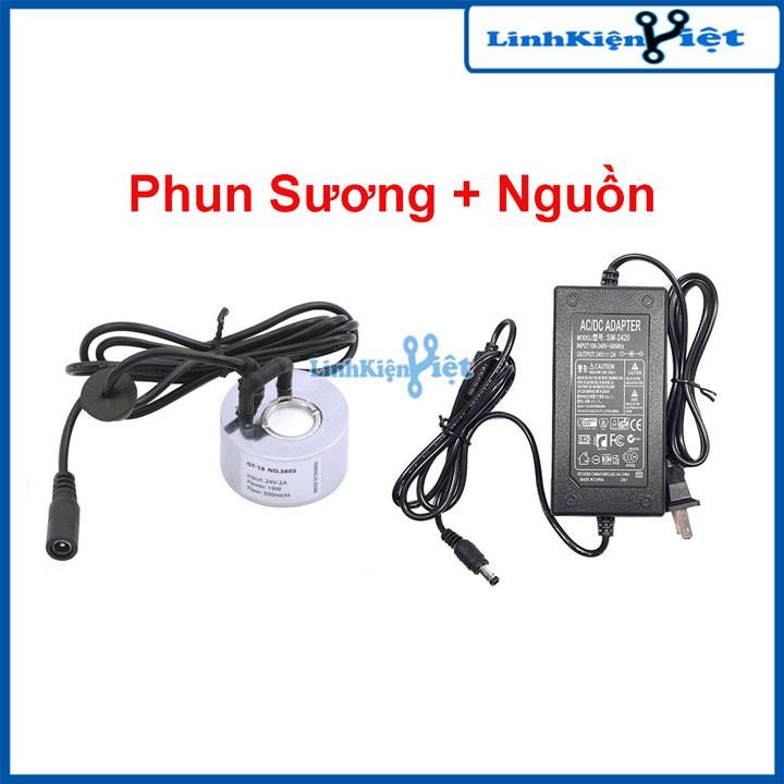 Combo Phun Sương GT18 Không Led và Nguồn Điều Chỉnh Điện Áp 9-24V 1A