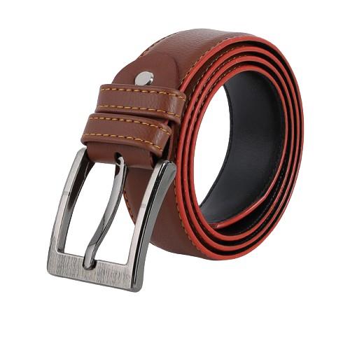 HC4001 - Dây nịt nam Huy Hoàng 4 phân may viền màu bò