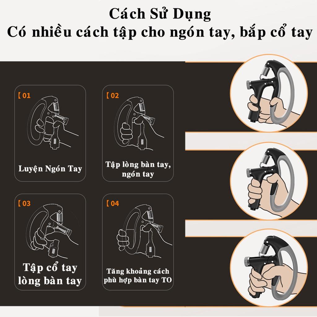 Màu Xanh Dương - Kìm Bóp Tay Pro Đếm Số Điện Tử Dụng Cụ Tập Gym Cơ Bắp Cổ Tay Tại Nhà Chỉnh Lực 10-100kg Hãng Amalife