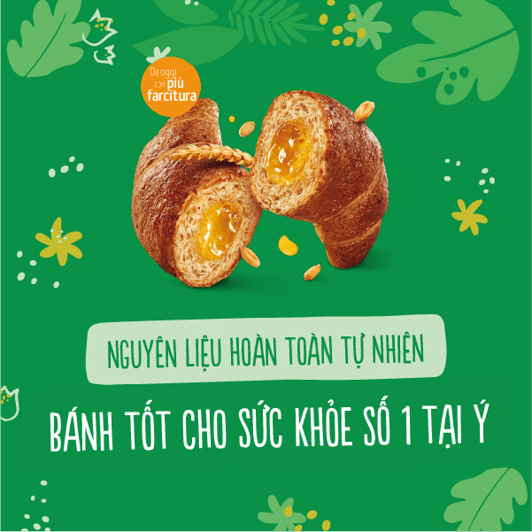 Bánh sừng bò lúa mì nguyên chất nhân mật ong Misura 50g