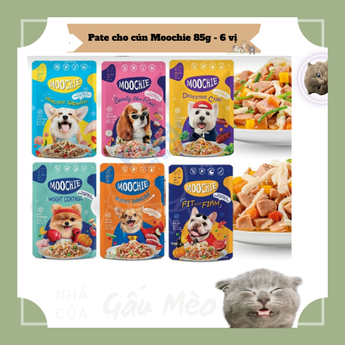 Thức ăn cho chó /  Pate Moochie dạng gói dành cho chó mọi lứa tuổi - gói 85gr