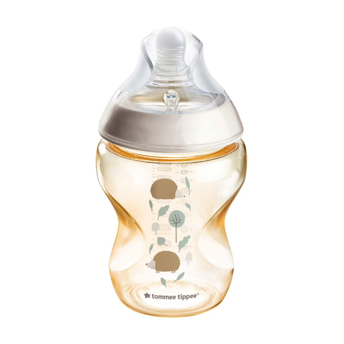 COMBO Bình Sữa PPSU Ty Siêu Mềm Tự Nhiên Tommee Tippee 260ml Hoạ Tiết & Núm Ty Silicon Thay Thế 6M+