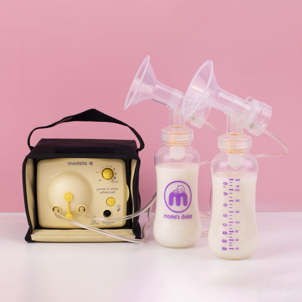 Bình Trữ Sữa Cổ Hẹp Tương Thích Máy Hút Sữa Medela, Unimom, Ameda ,Bình Đựng Sữa Mama's Choice Dung Tích 150ml - 240ml