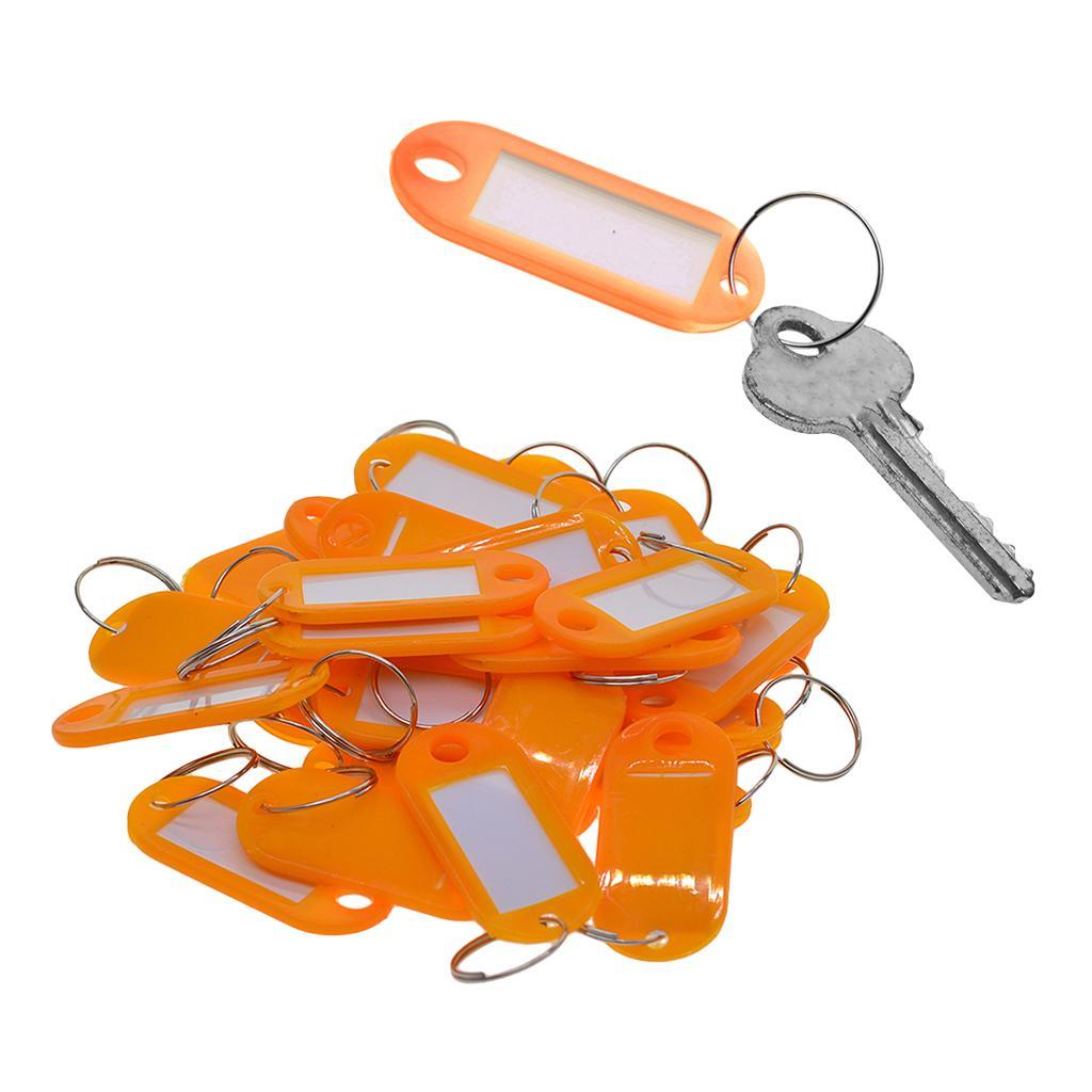 100pcs Removable Waterproof Key Tags ID Name Card Tags Mark Label Blue