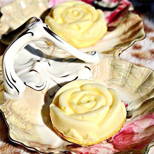 Set 10 khuôn cupcake silicon làm bánh làm rau câu Hoa Hồng 7 cm