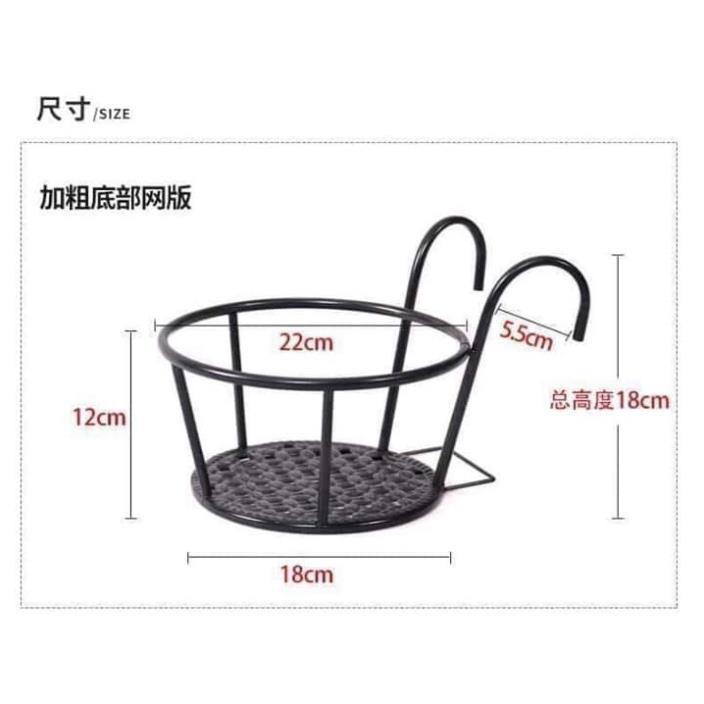 Kệ treo cây cảnh bo chậu không lo vỡ, Kt 22x18x12cm