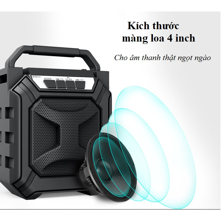 Loa Bluetooth Mini Thiết Kế Xách Tay Tiện Dụng, Tích Hợp Thêm Chế Độ Hát Karaoke Y.3