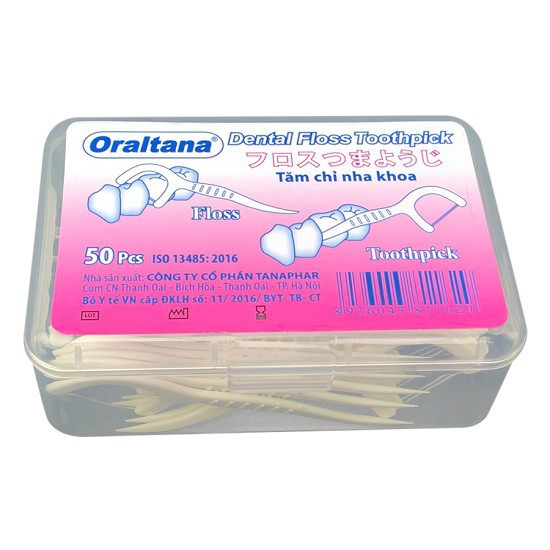 Combo 5 Hộp Tăm Chỉ Nha Khoa Oraltana Hộp 50 cái - chính hãng 2