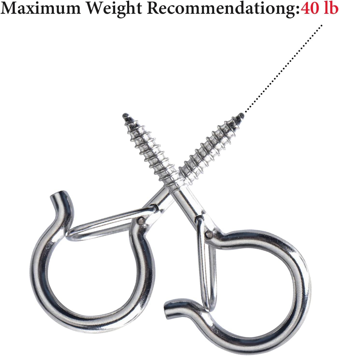 12 Gói Vít Móc Treo Tường Hoặc Treo Trần Có Khóa An Toàn Cho Năm Mới Đêm Giao Thừa Nhà Để Xe Đảng Bạc