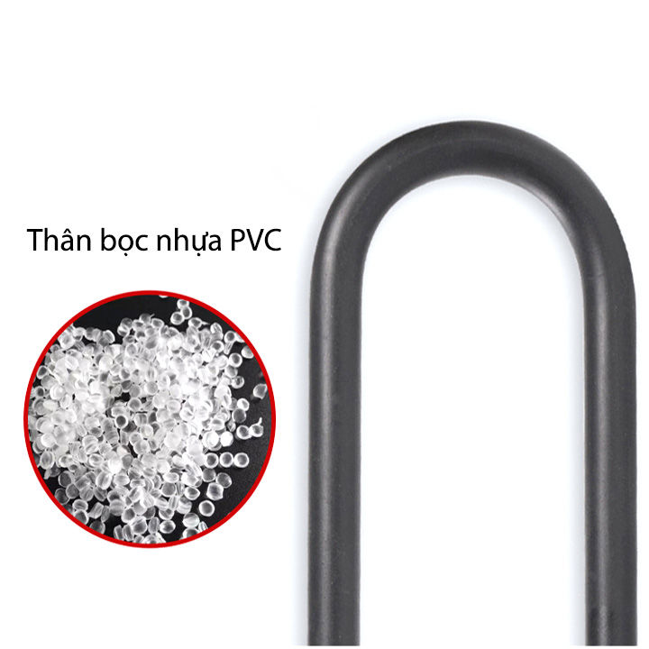 Khóa số chữ U loại móc dài 330mm, dùng khóa cửa kính, xe máy, trang bị 4 mã số có thể thay đổi được U701