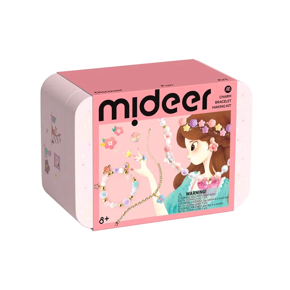 Đồ Chơi Charm Thiết Kế Vòng Cổ, Vòng Tay Cho Bé Gái DIY Mideer Charm Bracelet Making Kit