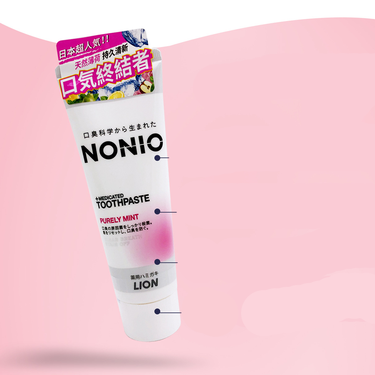 Kem Đánh Răng Lion Nonio Toothpaste Răng Trắng Sáng - Ngăn Ngừa Hôi Miệng Nhật Bản 130g