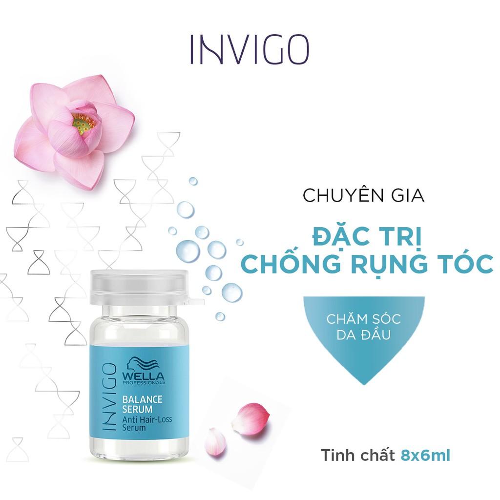 Serum Wella Invigo Giúp Giảm Gãy Rụng Tóc Hiệu Quả Balance Hair &amp; Scalp Serum 8x6ml