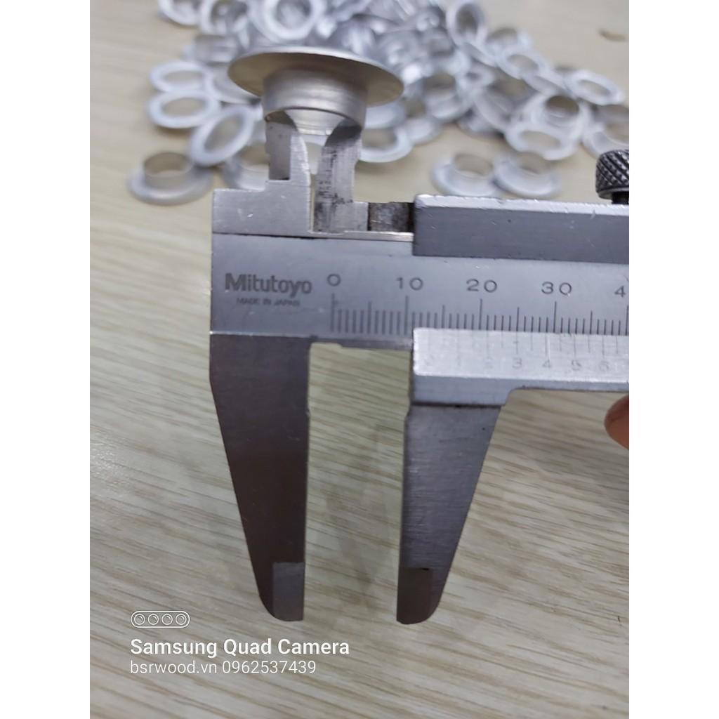 Khoen ore 14mm Khuy mắt cáo đóng bạt, bấm bạt 14ly Bằng NHÔM Túi 100 cái + 100 long đền
