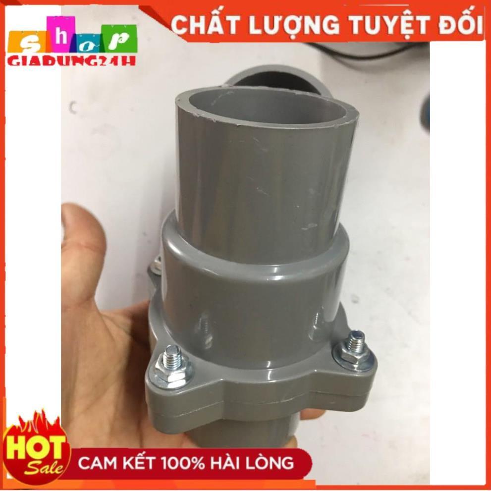 Van 1 chiều lá lật, 4 đinh nhựa Ánh Sáng, chõ trên cỡ ống Đk 21-27-34-42-48-60