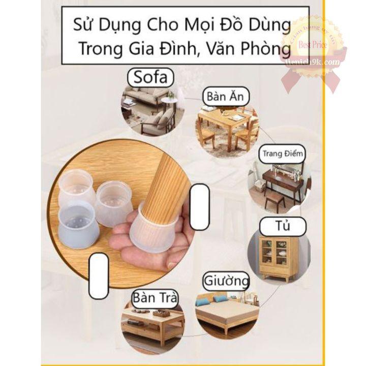 Vỏ bọc chân bàn ghế bằng silicon dày chống ồn