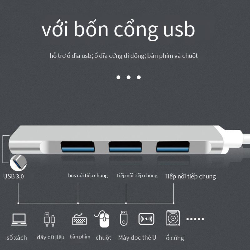 Giao hàng nhanh bộ mở rộng trung tâm máy tính xách tay usb cho bộ chuyển đổi usb chuyển đổi typec trên xe hơi màu đen