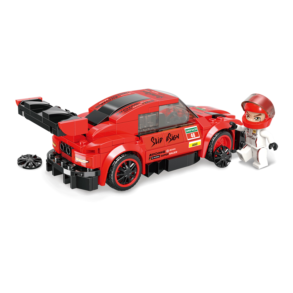 Đồ chơi lắp ráp Qman 4201-2 - Xe đua tốc độ Red Light GT-07