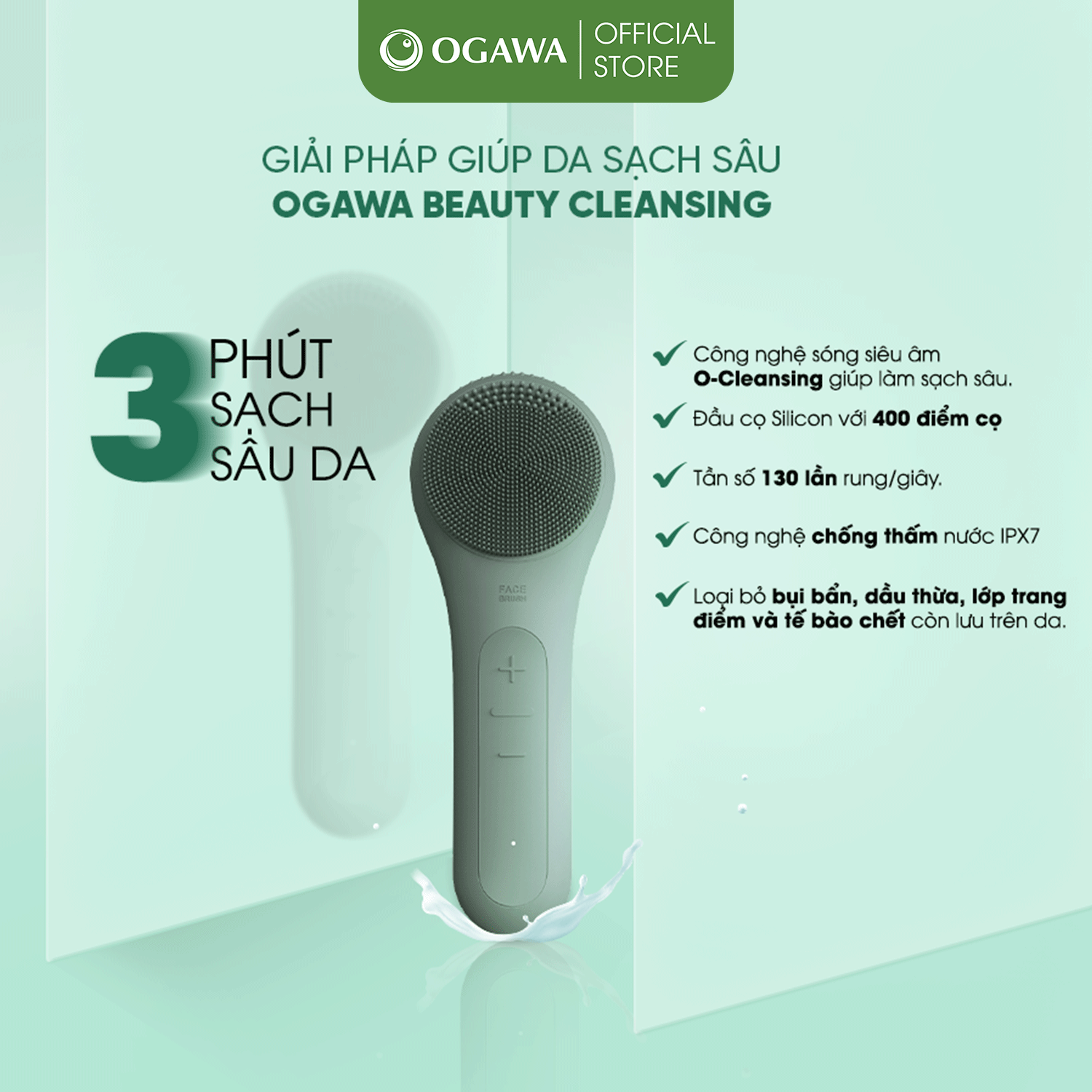 Máy rửa mặt Siêu âm OGAWA Beauty Cleansing