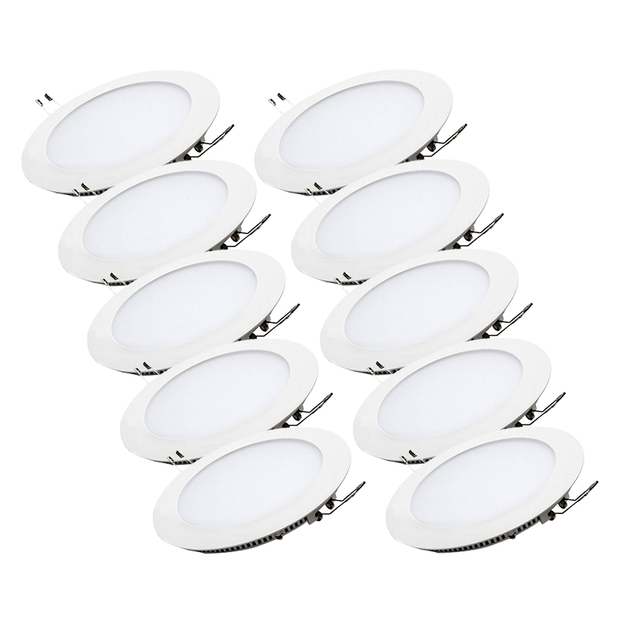 Bộ 10 Đèn LED Âm Trần Suntek 6W (Ánh Sáng Vàng)