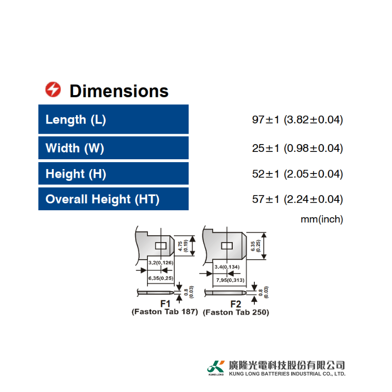 Ắc Quy Kín Khí (VRLA AGM) LONG 12V-3Ah (20HR), WP3-12, F1