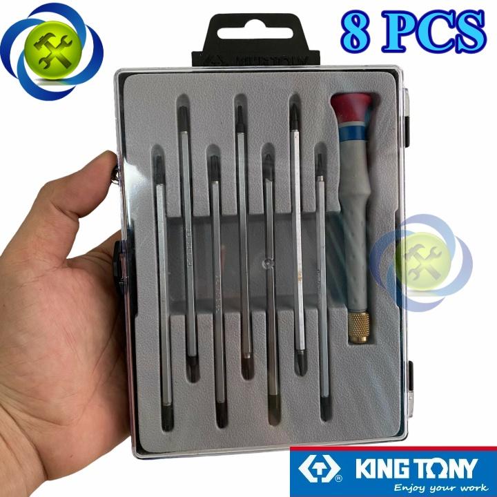 Bộ vít sửa điện tử 8 chi tiết hai đầu Kingtony 32607MR