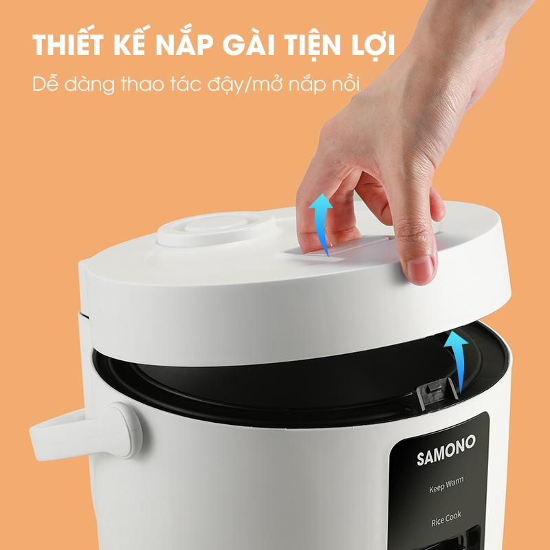 Nồi cơm điện SAMONO SW-DF01 dung tích 1.2L cho gia đình nhỏ 3 đến 5 người - Hàng chính hãng