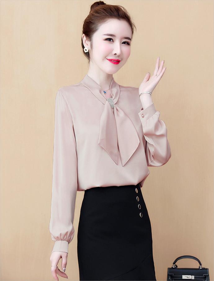 Áo Sơ Mi Nữ Áo Nữ Áo Kiểu Áo Cổ Nơ Kết Cườ