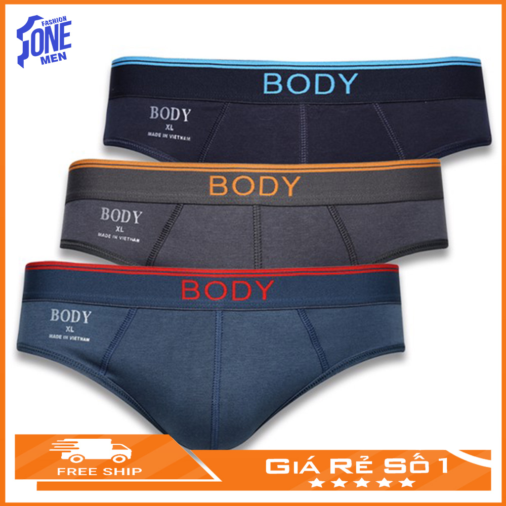 Combo 4 Quần Lót Tam Giác Nam BODY - Sịp Nam Tam Giác Thun Lạnh Co Giãn 4 Chiều Mềm Mại Thoáng Mát, Thấm Hút Mồ Hôi Khử Mùi Cơ Thể Cục Tốt