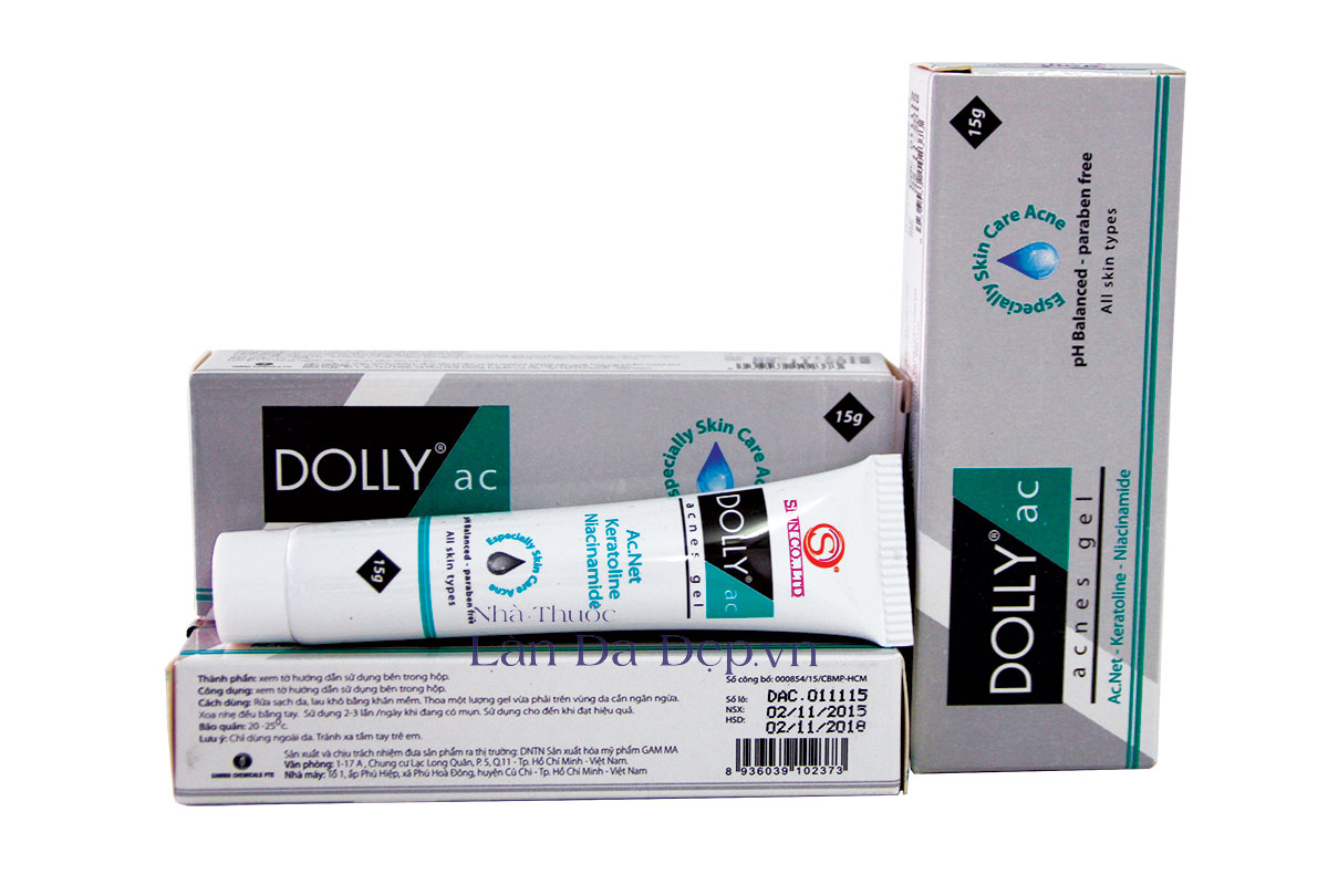 Dolly Acnes Gel 15g  - Gel ngừa mụn và giảm thâm do mụn.