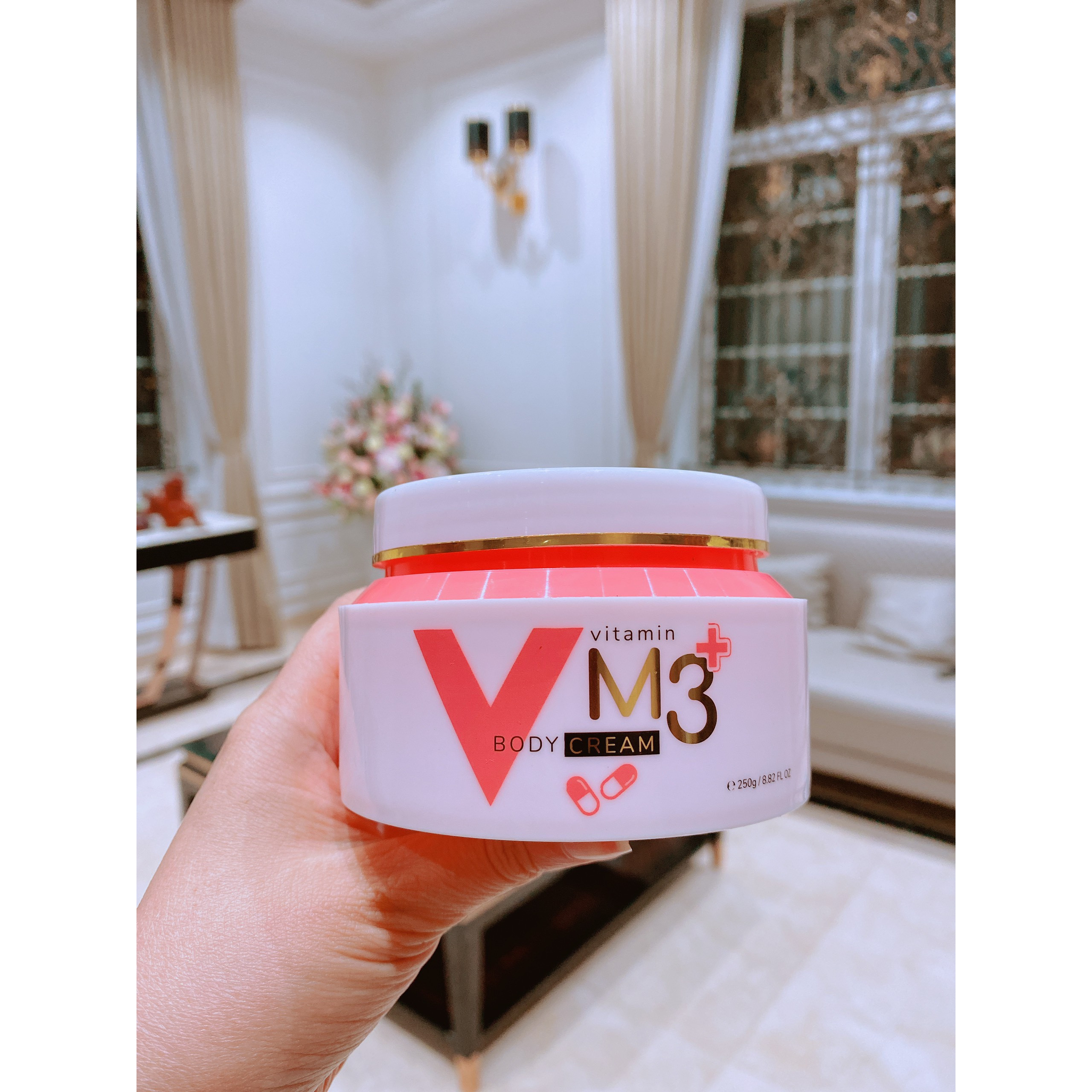 M3+ Vitamin Body Cream 250g - Kem Dưỡng Trắng Da Toàn Thân Ngày Và Đêm