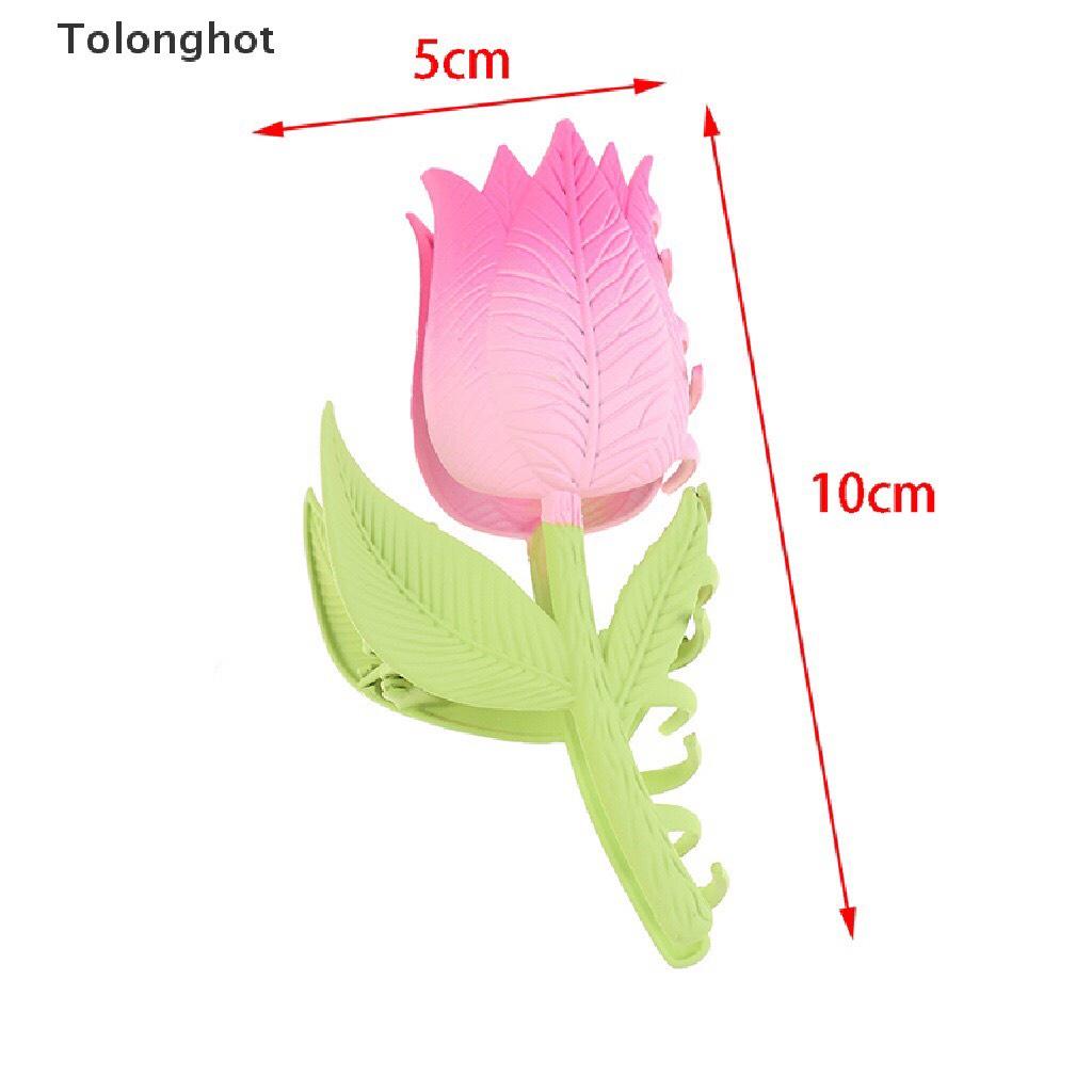 Kẹp gấp kim loại hoa tulip size to màu pastel xinh xắn-Nunam shop