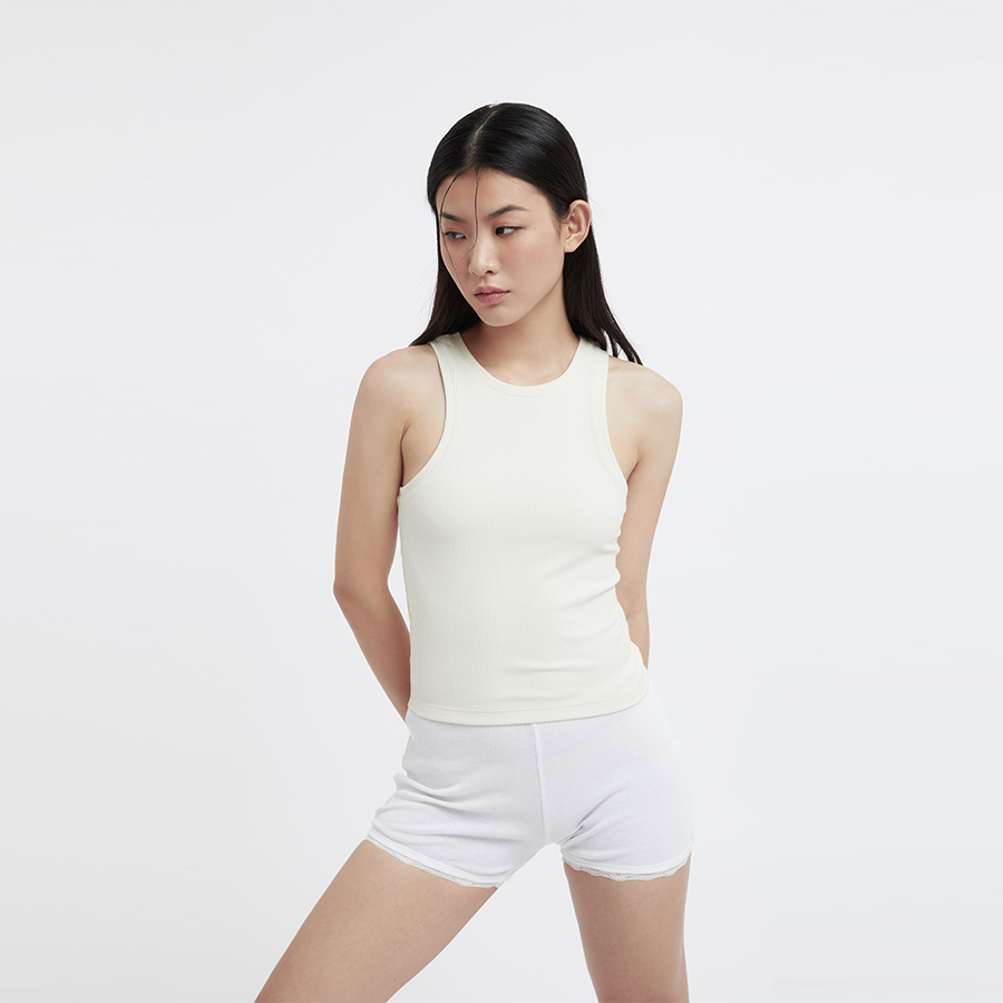 TheBlueTshirt - Áo Thun Không Tay Nữ Màu Kem - The Body Tank - Cream