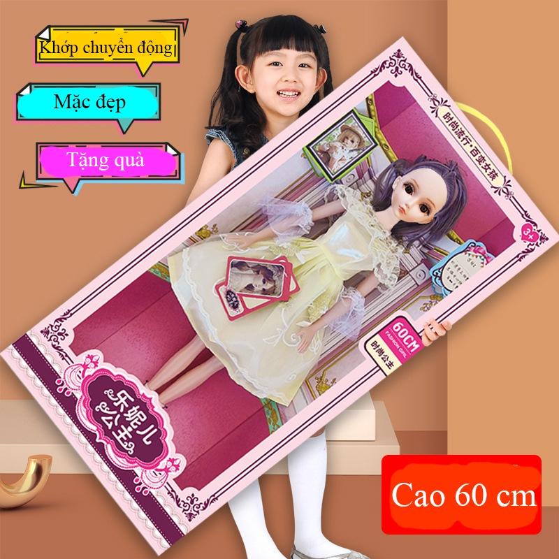 Đồ chơi búp bê Barbie cho bé gái cao 60 cm mô phỏng công chúa dễ thương xinh đẹp